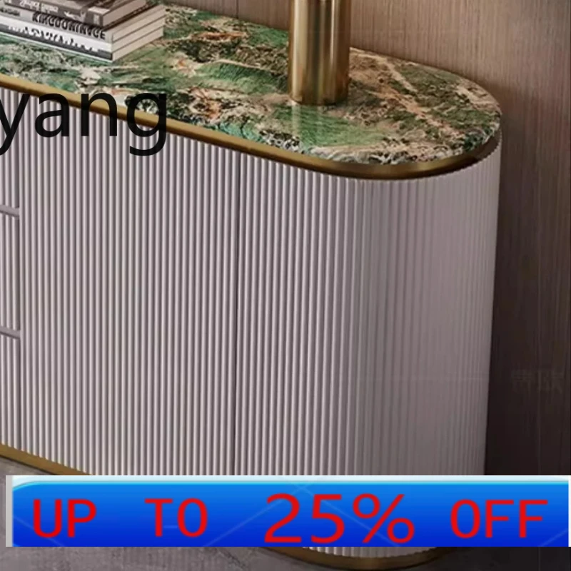 

LHH Light Luxury Dining Side Cabinet Italian Modern Marble Fashion Premium Paint Entrance Cabinet
