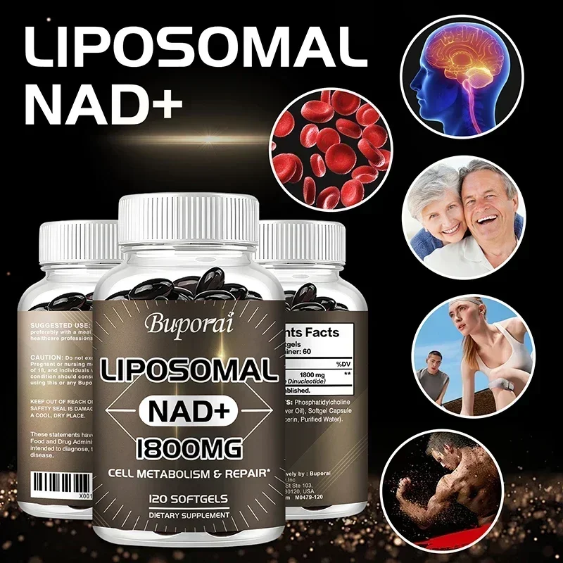 

Liposomal NAD Supplement - Highly Absorbable, Supports Energy and DNA Repair, Anti-Aging, Brain Function
