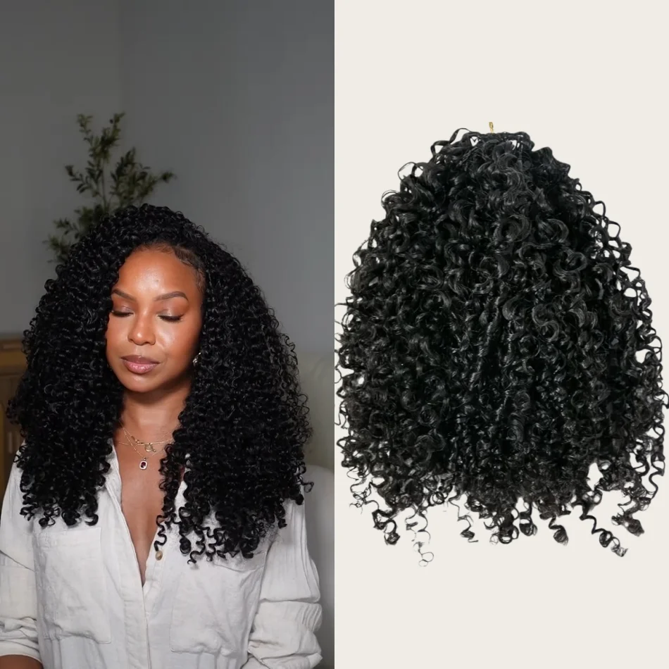 

12A Безупречные афро-кудрявые вьющиеся человеческие волосы, невидимые, простые в установке, предварительно разделенные маленькие спиральные наращивания без узлов