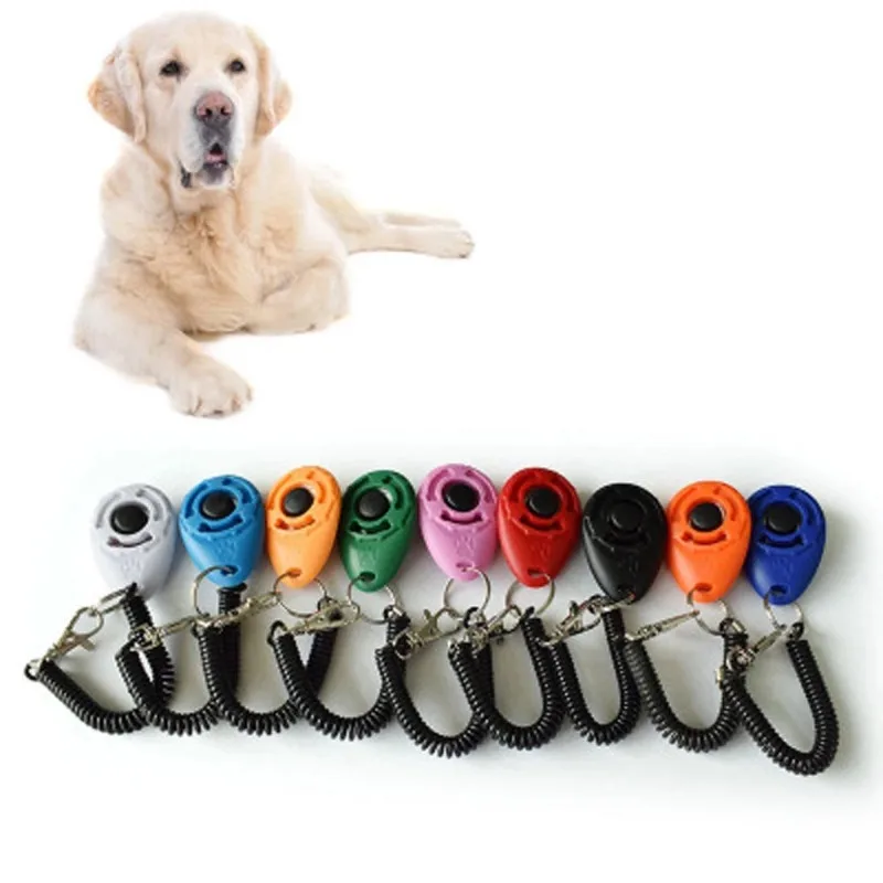 Pet Trainer Flapper Pet Dog Training Oval Flapper  Adjustable Wrist Strap Sound Key Chain Dog Supplies Plastic Auxiliary Tool