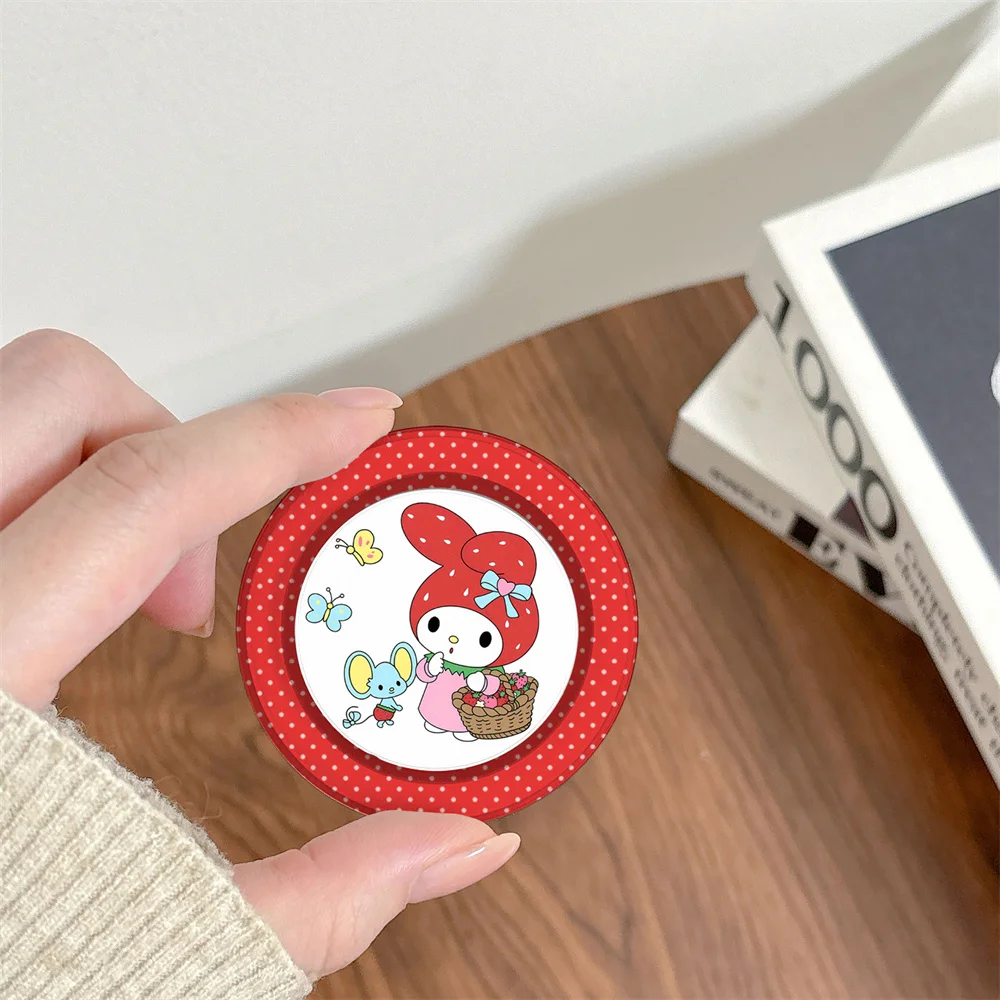 

New INS Cute Red Dots Melody Magnetic Telescopic Phone Stand Magsafe Portable Magnetic Stand Birthday Gift Fashionable