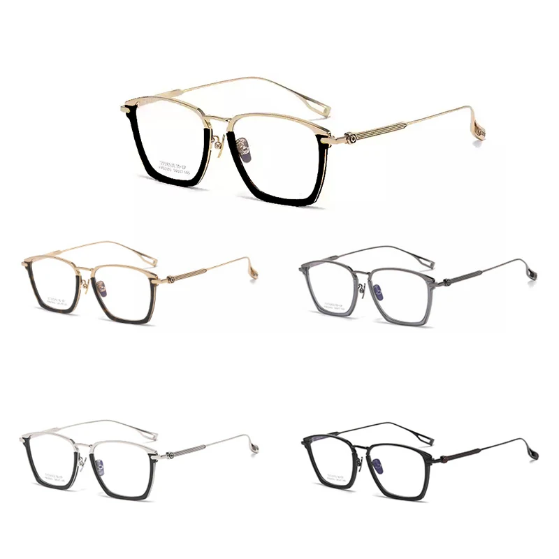 

Men Glasses Frame Acetate Pure Titanium Optical Eyewear Fashion Spectacles Frames Top Quality Eyeglass for Women