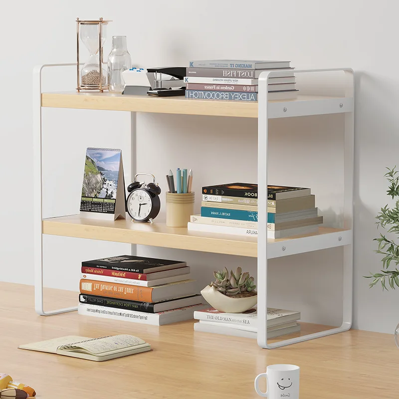 

Desktop Bookelf Iron Art Office Simple Multi-layer Storage Ra Home Dormi Organization Stand Easy-to-use Holder