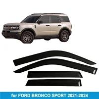Visera de ventana para FORD BRONCO SPORT 2021-2025, protector contra la lluvia, Deflector de ventilación lateral, protector contra la intemperie, cinta de montaje exterior