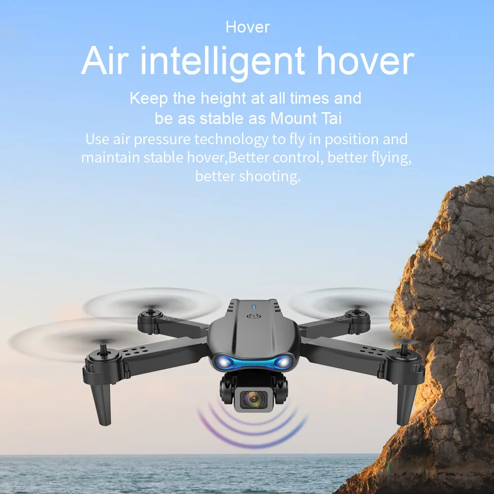 E99 PRO Drone con Flash Professional 4K Dual Camera WIFI evitamento ostacoli elicotteri RC fotografia aerea Quadcopter Dron