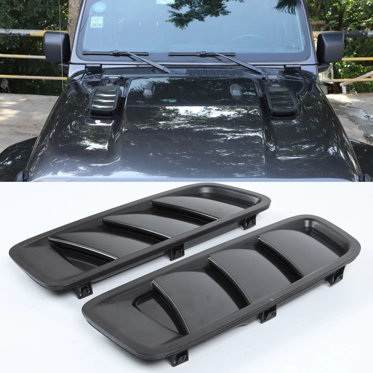 

Car Engine Hood Air Outlet Vent Decoration Cover for Jeep Wrangler JL Gladiator JT 2018 -2023