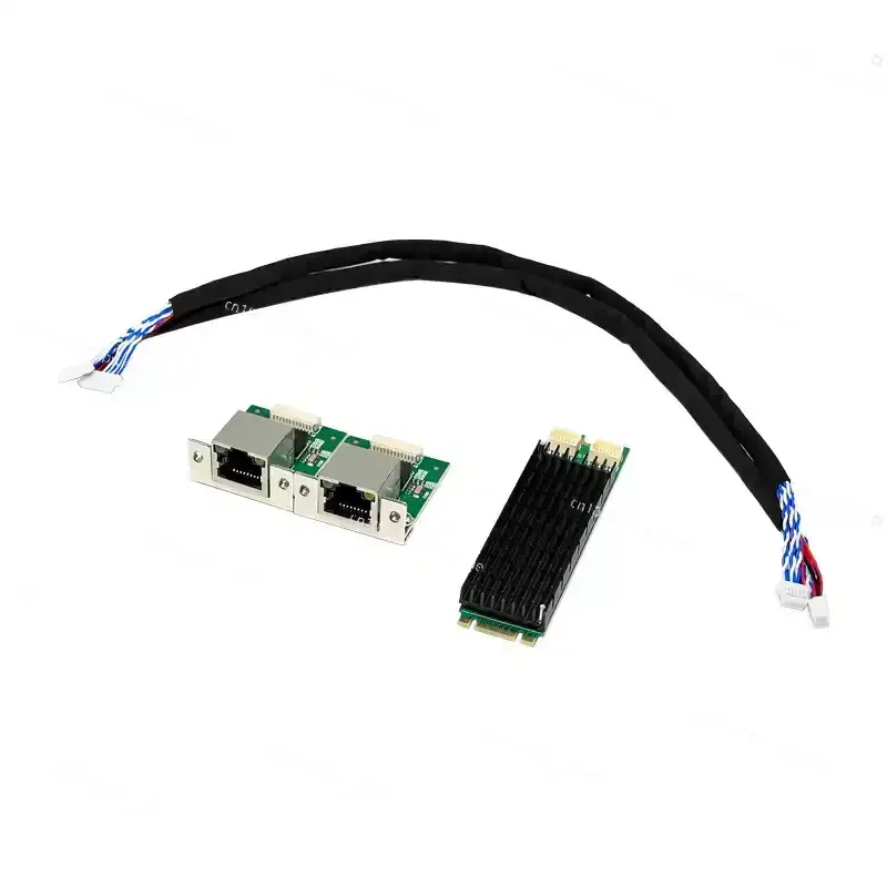 I226-T2 Chip M.2 B+M Dual Port 2.5G Four Speed Wired Network Interface Card Industrial Automation Control Ethernet Adapter