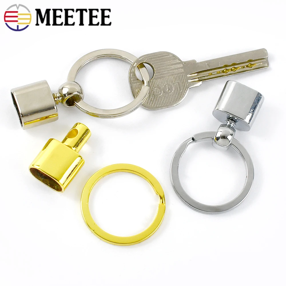 2/4/10/20Pcs Meetee Metal Key Buckles O Ring Keychain Hook Webbing Connect Clasp Tail Clip Bags Sewing DIY Hardware Accessories