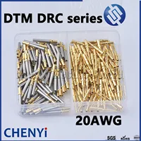 50/100 Uds Deutsch DTM 1,0mm serie hembra macho Pin 0460-202-2031 0462-201-2031 Terminal sólido de engarce de acero inoxidable chapado en oro