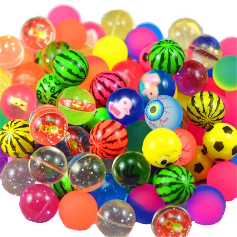 1PC 25mm Jumping Rubber Ball Toy Anti Stress Bouncing Balls Kids Water Play Bath Toys Outdoor Games Children Educational Toys