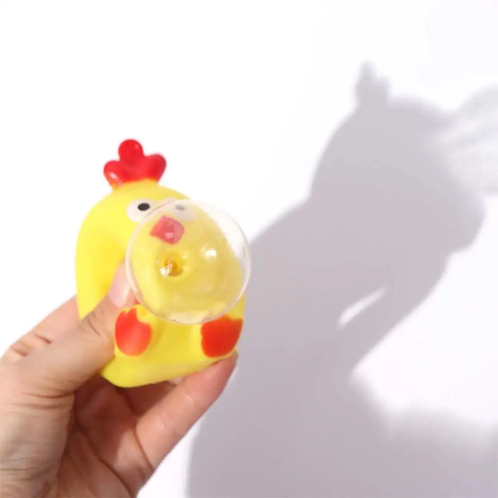 Jogos interativos amarelo frango squeeze brinquedos bolha de sopro de alta elasticidade pitada brinquedos pitada amassar macio dos desenhos animados amassar brinquedo presente