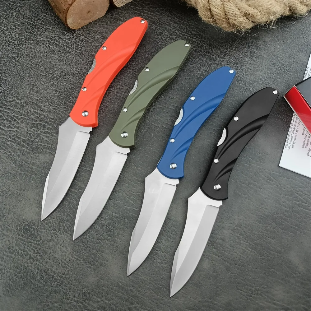 

D2 Outdoor Folding Knife Camping High Hardness Pocket Portable Nylon Fiber Handle Self-Defense Fishing & Hunting Tools