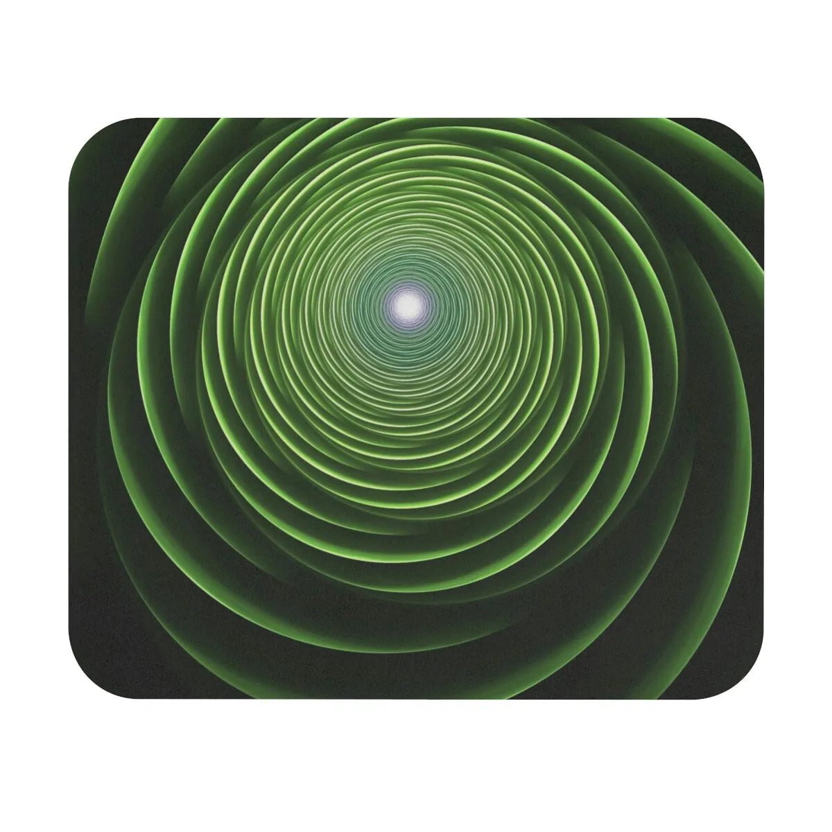 

Green spiral mouse pad with hypnotic effect, high-definition printed rubber anti-slip washable carpet, high-quality table mat