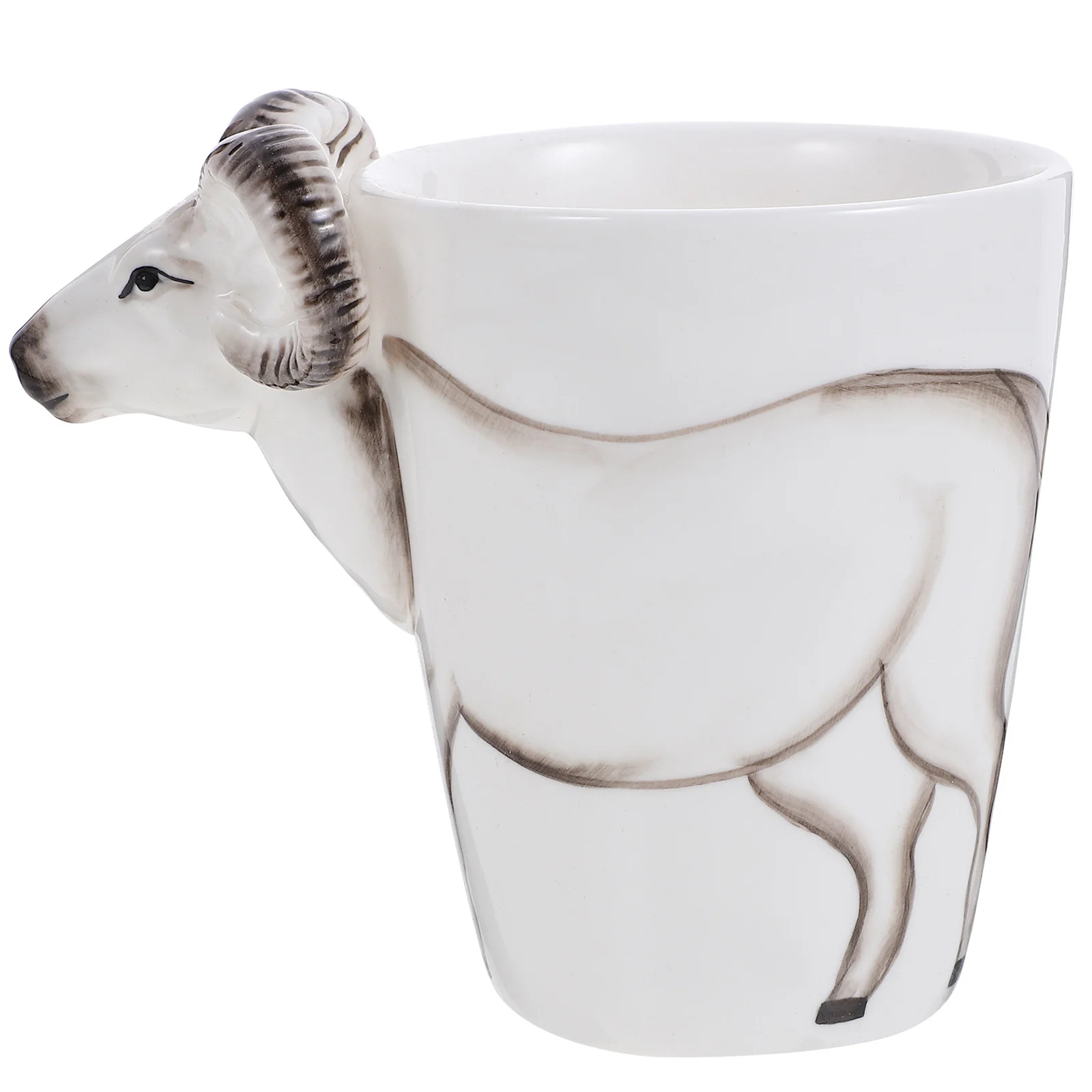 

Goat Pattern Ceramic Mug Smooth Stain Resistant Easy Clean Coffee Cup Creative Drink Cup Gift Festival Use Festival Gift