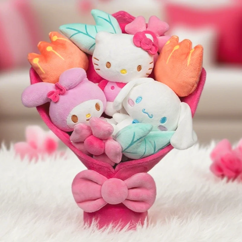 

Оригинальный персонаж Sanrio «Hello Kitty And Friends», аниме, плюшевый букет на День святого Валентина, подарок на день рождения, выпускной сезон