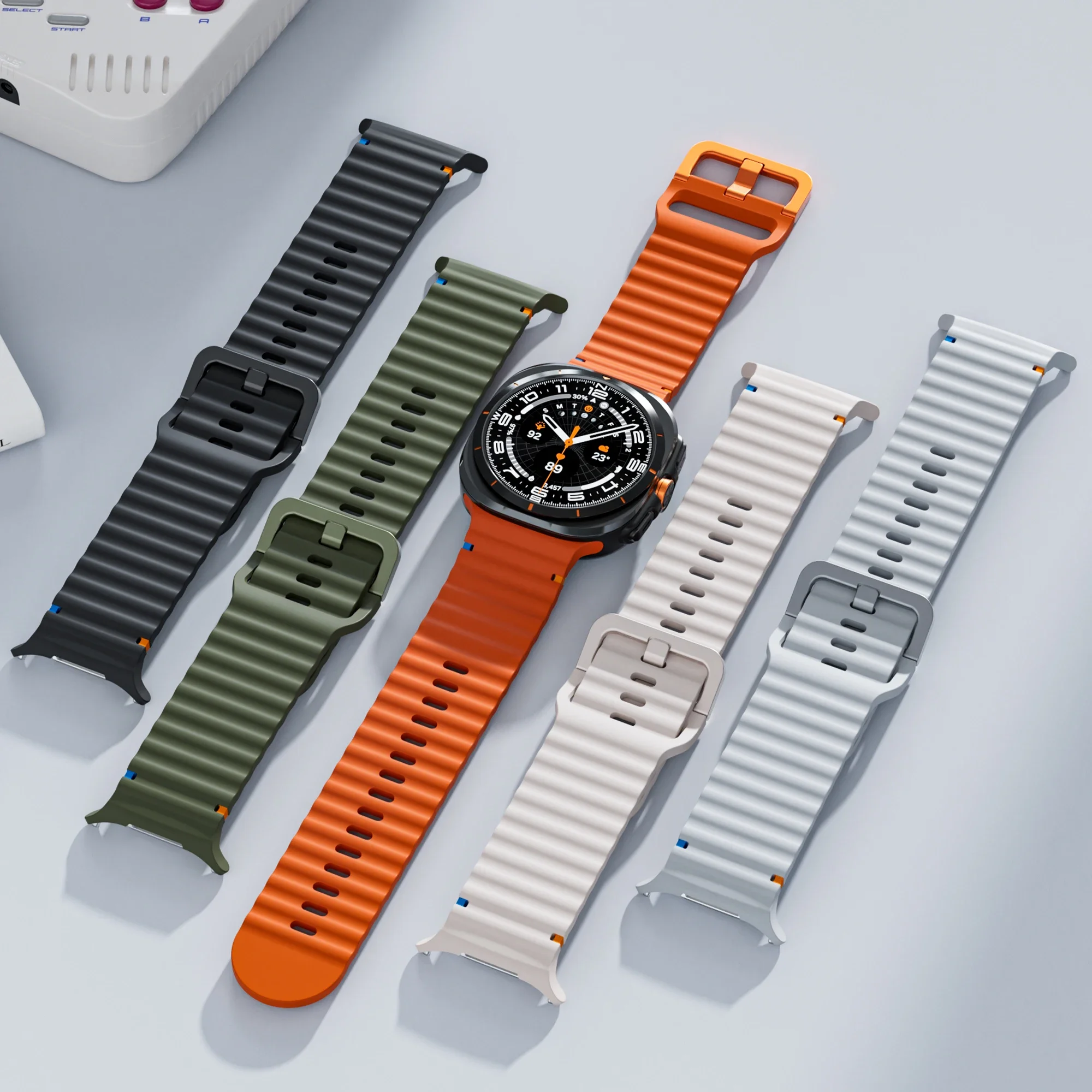 Silicone Strap For Samsung Watch 9 8 Classic Ultra 47mm Correa Wristband Bracelet For Galaxy Watch Ultra 2 9 8 40mm 44mm 46mm