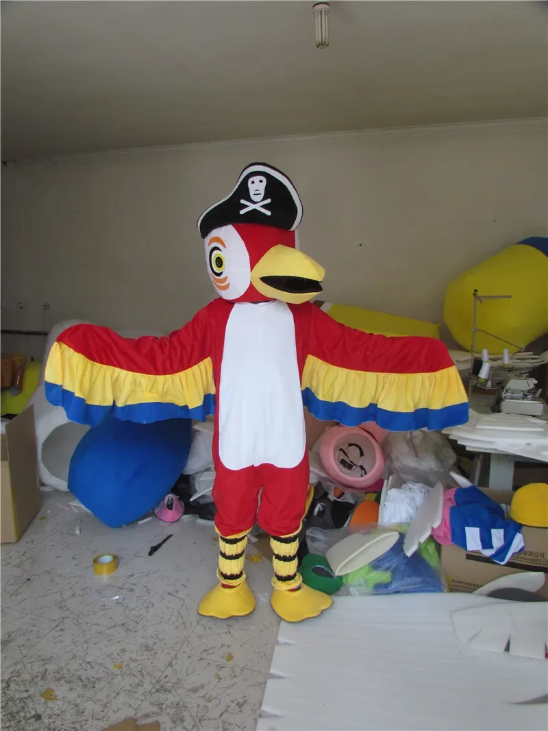 

New Version red parrot doll Mascot Costume Adult Birthday Party Fancy Dress Halloween Cosplay Outfits Clothing Xmas