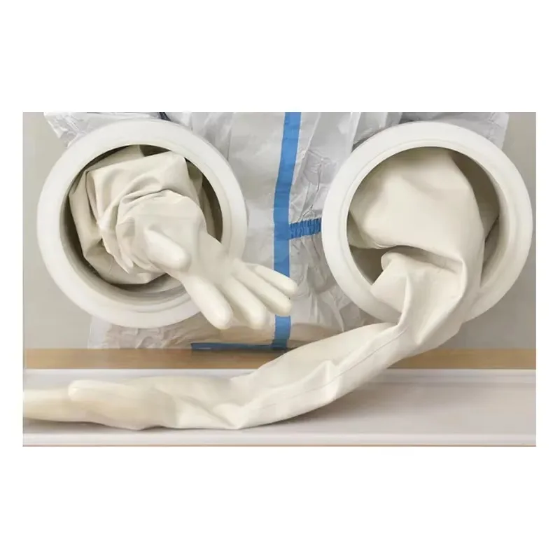 

Heavy Isolator Box Gloves Long Sleeves Dry Box Gloves Wide Cuff Chemical-Resistant Protective CSM Gloves