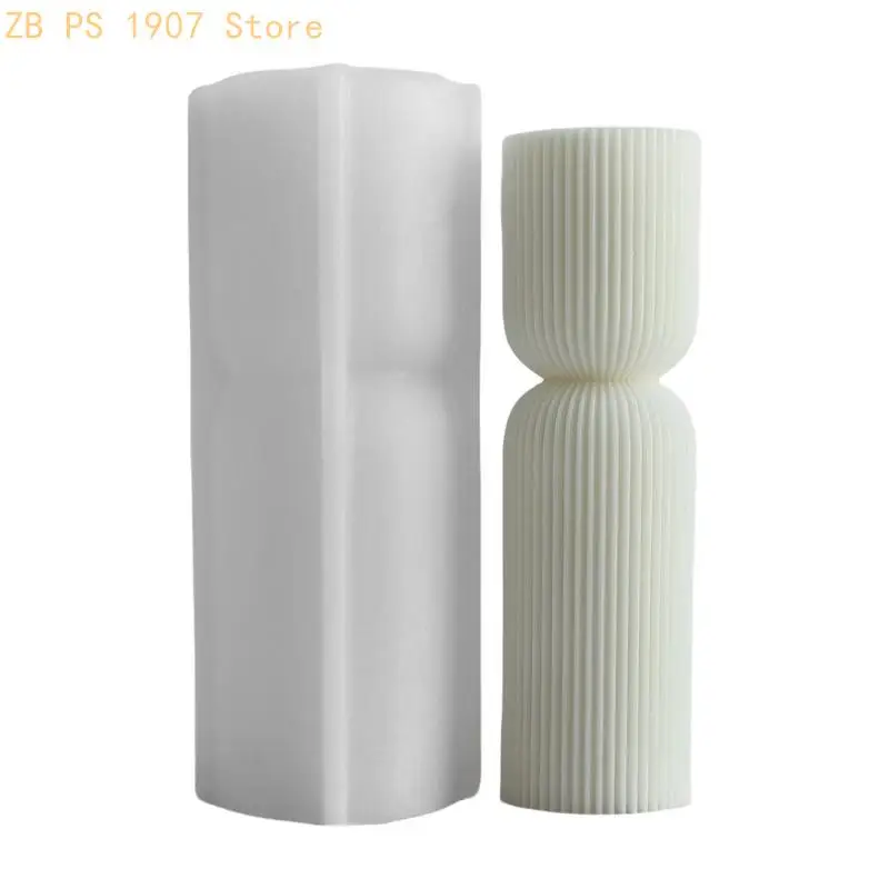 

Easy to Demold Mould Gypsum Mold for Home Decoration Striped Pillar Shaped Aromatherapys Mold Jewelry Tools 55KA