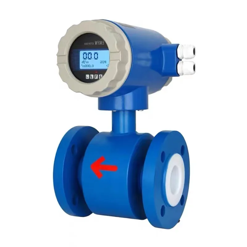 Integrated intelligent electromagnetic flowmeter digital display sewage liquid sensor Electronic metering equipment Pipe flange