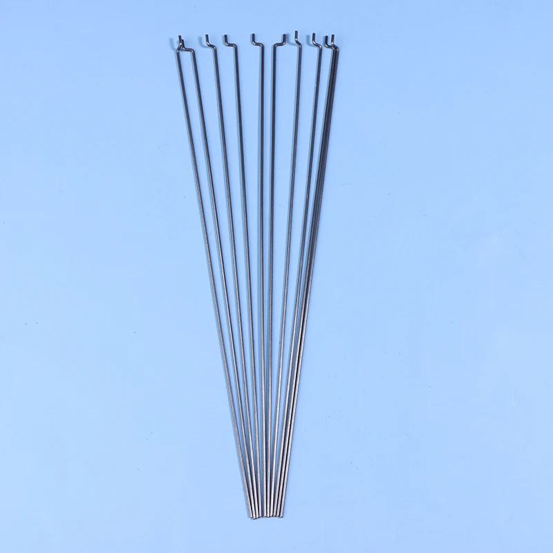 10 peças 1.2mm 20cm para tipo z servo puxar haste comprimento fio de aço alavanca de controle de ângulo avião