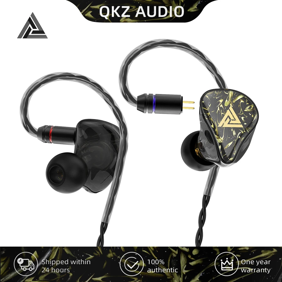 

Оригинальные наушники QKZ Kaiser HiFi, стереофонические проводные наушники с басами, 2-контактный съемный шнур, внутриканальные наушники-вкладыши, музыкальная гарнитура