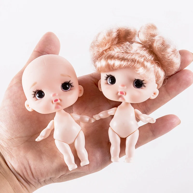 Adollya 8.8cm BJD Dolls Head Body Accessories 23 Joints Movable Toys for Girls DIY BJD Heads Doll Elves Naked Doll for Girls