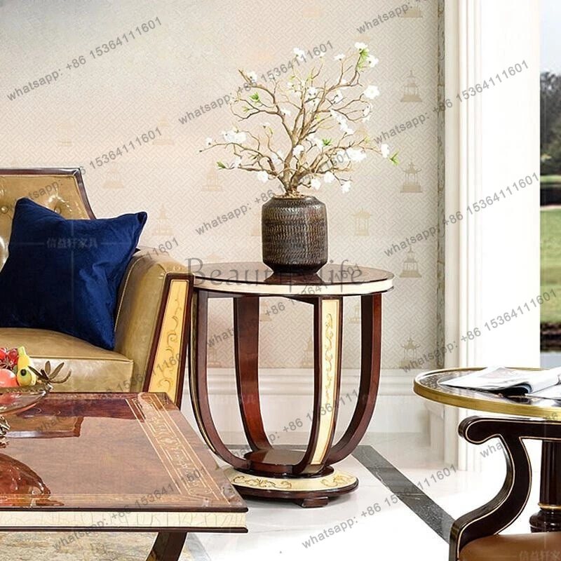 English corner table, villa living room table, neoclassical European furniture