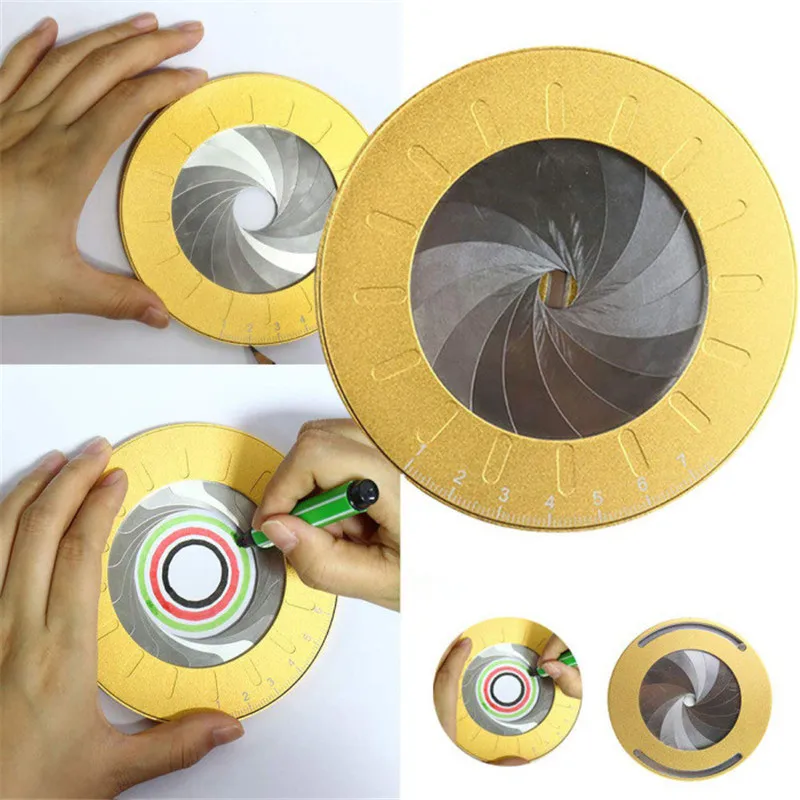 12.5cm Creative Flexible Circle Drawing Tool Rotary Adjustable Round Measuring Painting Math Woodworking Tool