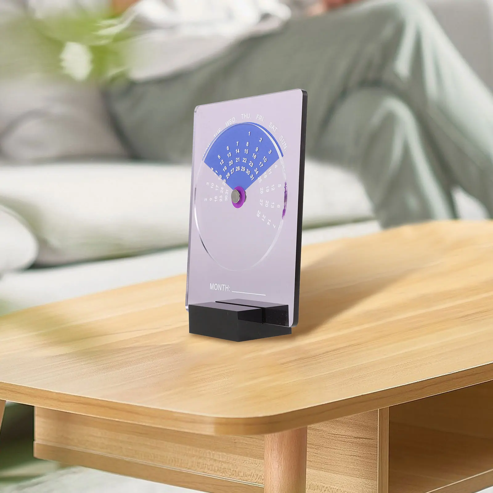 

Acrylic Desk Calendar Rotation Disc Calendars for Desktop Decoration Perpetual Clock 2025 Home Office