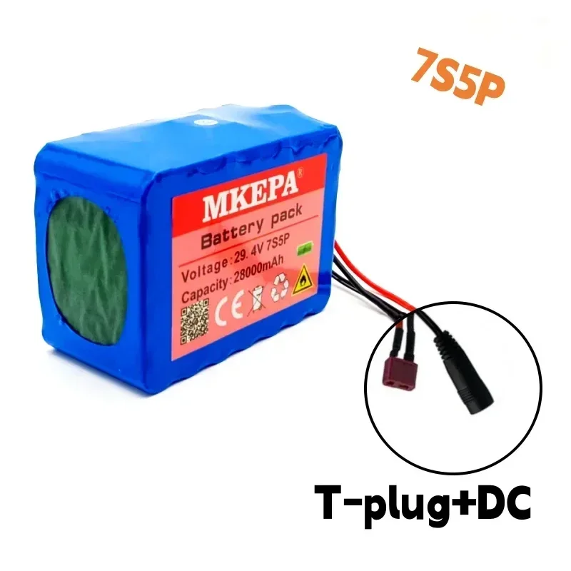 MKEPA 7S5P 18650 Li-ion battery pack 29.4V 28000mAh electric bicycle electric/Li-ion battery/customizable