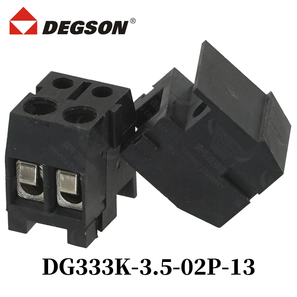 10Pcs DEGSON DG333K-3.5-04P-14-00ZH Screw Connector PCB Terminal Blocks KFDG333K 2P-12P UL94V-0 Phoenix Contact 10A  250V