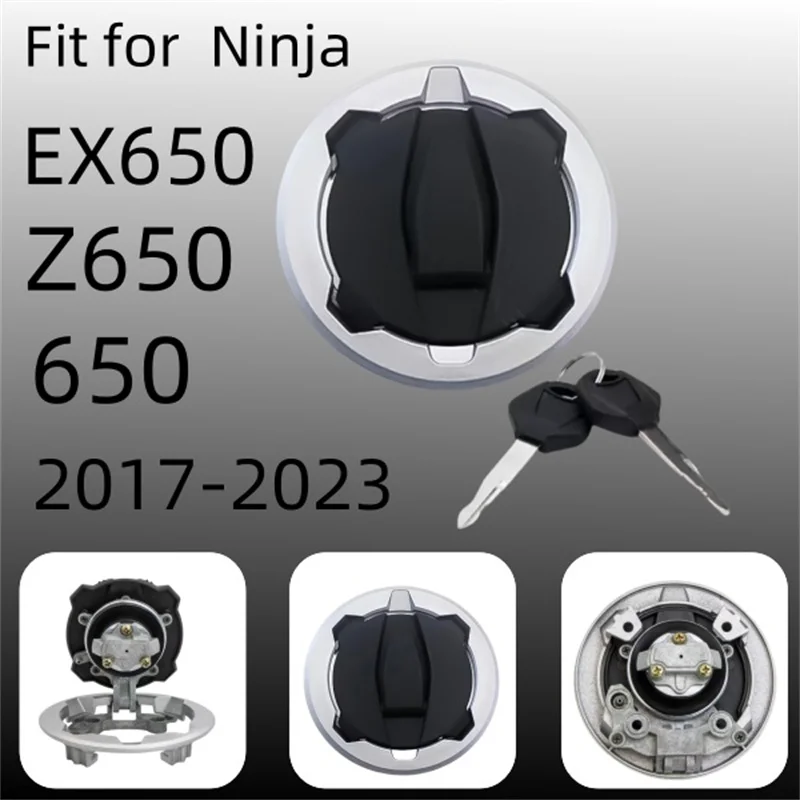 For Kawasaki Ninja 650 Z650 EX650  2017 - 2023 Fuel Gas Cap Seat Lock Key Set Ninja 650 2018 2019 2020 2021