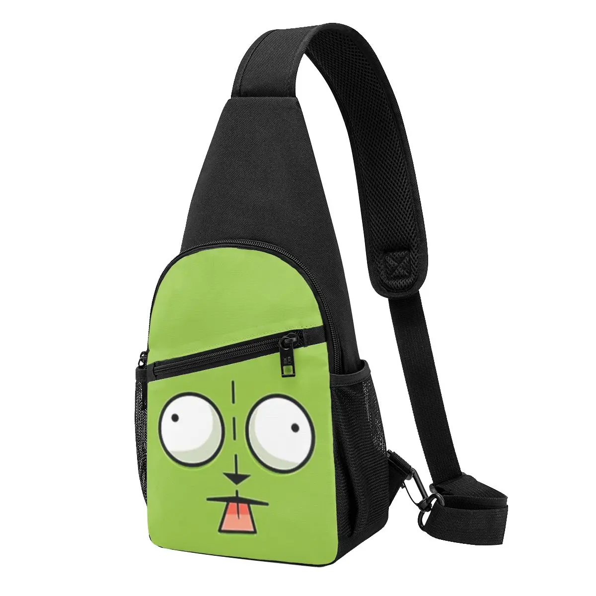 Gir Face - Invader Zim Cartoon Chest Bag Men Sling Crossbody Backpack Chest Bag Traveling Hiking Daypack Shoulder Bag
