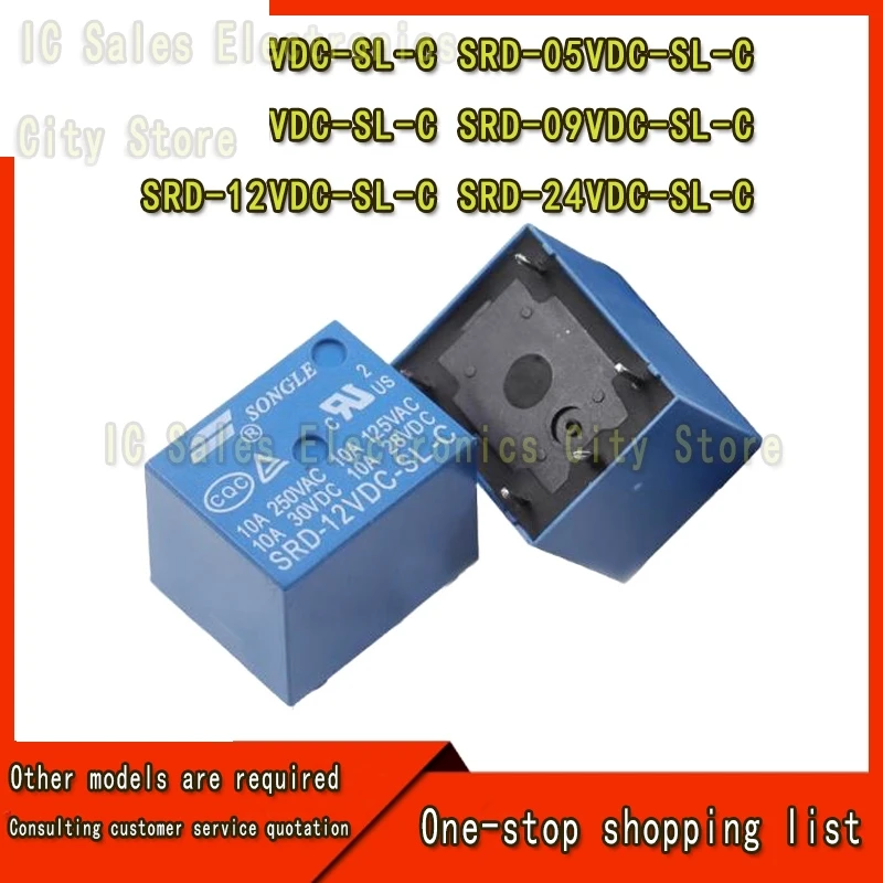 5Pcs Relais SRD-03 05 09 06 24 12VDC-SL-C 5Pins 3V 5V 9V 6V 24V 12V Hoge-Kwaliteit SRD-03VDC-SL-C SRD-05VDC-SL-C SRD-09VDC-SL-C