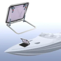 500*500Mm Patrijspoort Raam Verzegeld Waterdicht Uv-Bestendig Vierkant Duw Dakramen Uit Met Steunstang Voor Rv Jachtschip