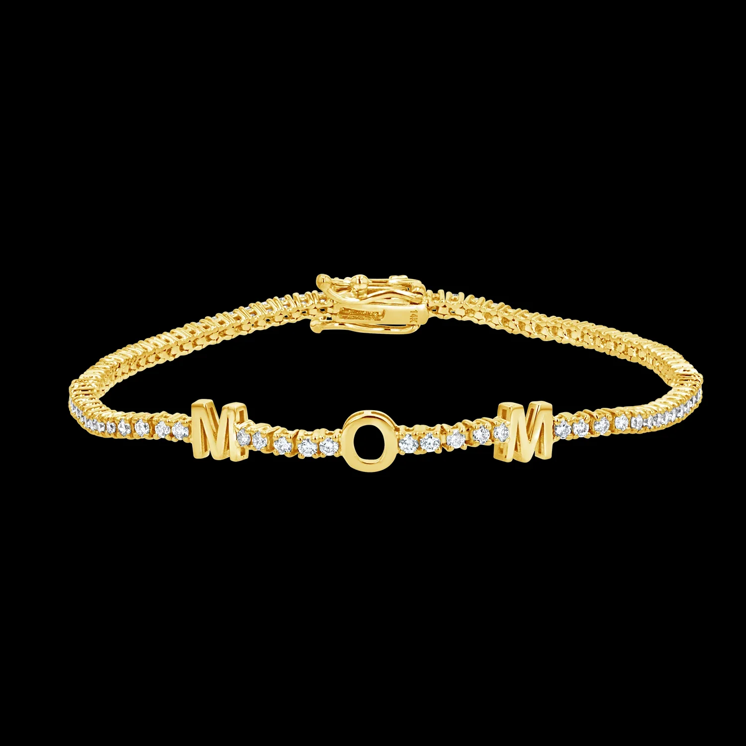 

Personalized Name Bracelet Zircon Letter Jewelry High Quality 18K Gold Plated Heart-shaped Love Gift for Women Christmas Family