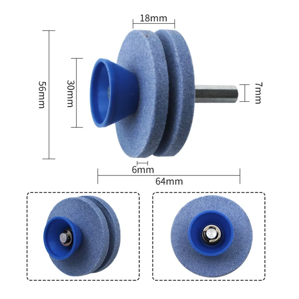 Rotary Sharpen Stone para cortador de grama, Blade Sharpener, Faster Knife, Double Moagem, Rotary, Lawnmower