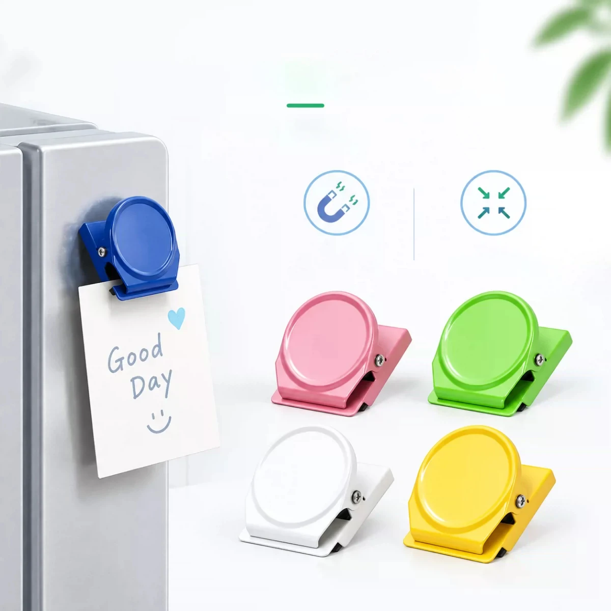 Mix set Magnetic Office & Fridge Clips Multi-Color Multi-Functional File Organizers Suitable for Home, Kitchen, and Office Use