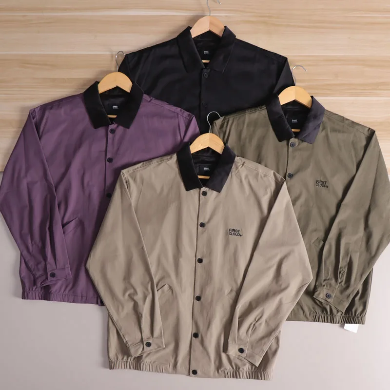 

American Barn Sle Double-Sided Khaki Breathable Soft Elastic Autumn Men's Retro Casual Jaet Thin Outerwear