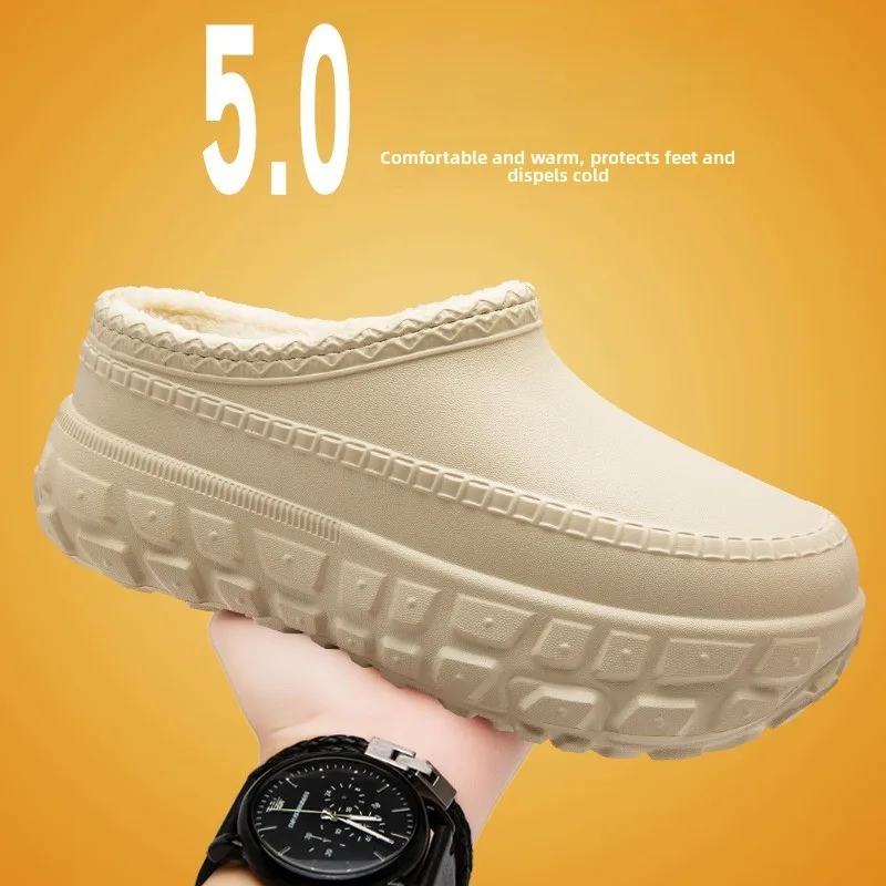 

Non-slip Wear-resistant Braid Toe Sandals Nurse Shoes Men's Waterproof Anti-slip Chef Shoes Winter Padded and Warm Cotton Shoes