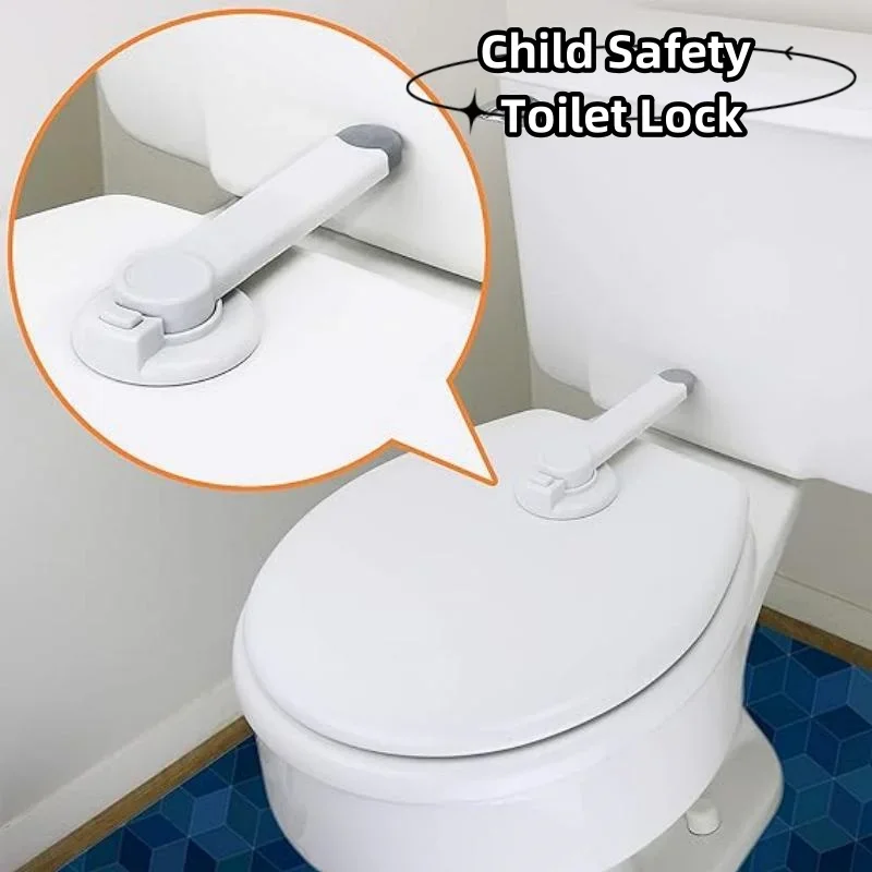 

Toilet Lock Multifunctional Upgraded Angled Toilet Seat Lock Childproof Water Toilet To Prevent Cats and Dogs From Opening