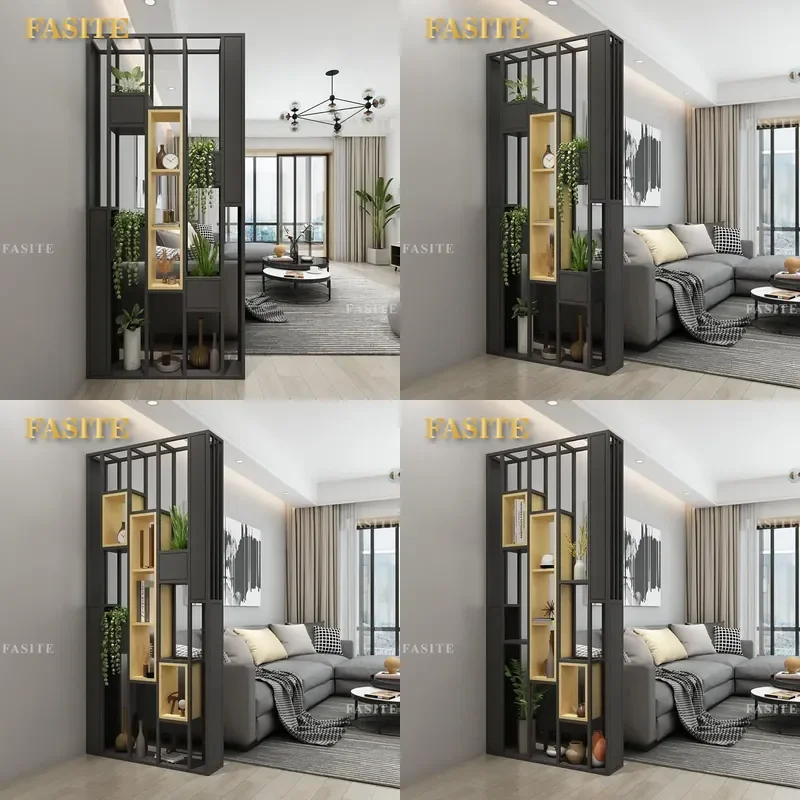 For Nordic Industrial Wrought Iron Partition Flower Stand Creative Decorative Screen for Entrance Office Guest Dining Room