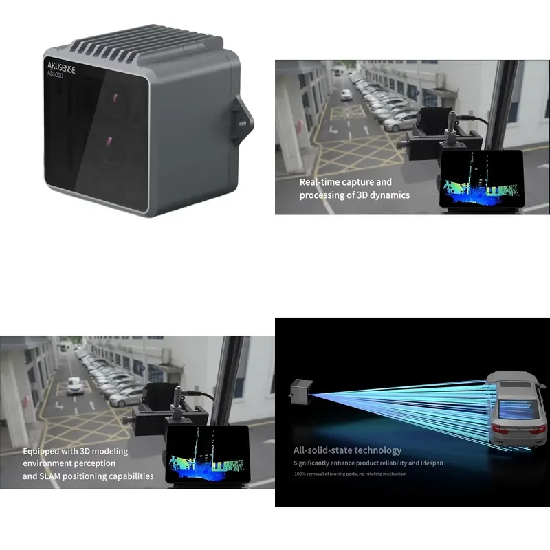 AS5000 Indoor/Outdoor 50M Working Distance LiDAR Scanner 360*150 Solid-State Array DTOF High Resolution Point Cloud Sensor