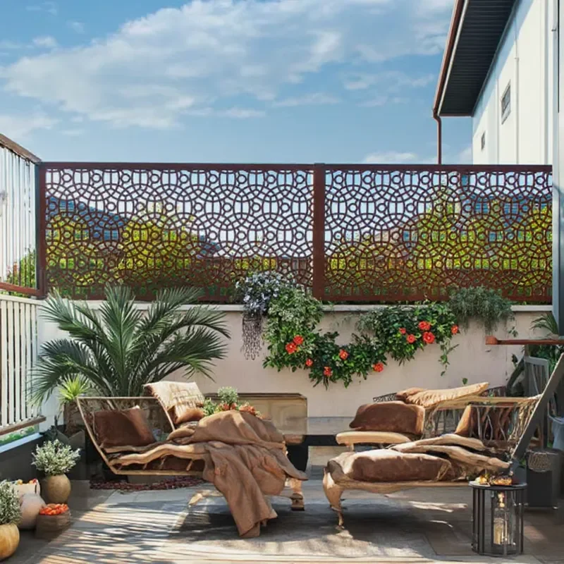Custom Design Decorative Cut Metal Fencing Panels for Outdoor Garden Yard/Concrete Privacy Fences
