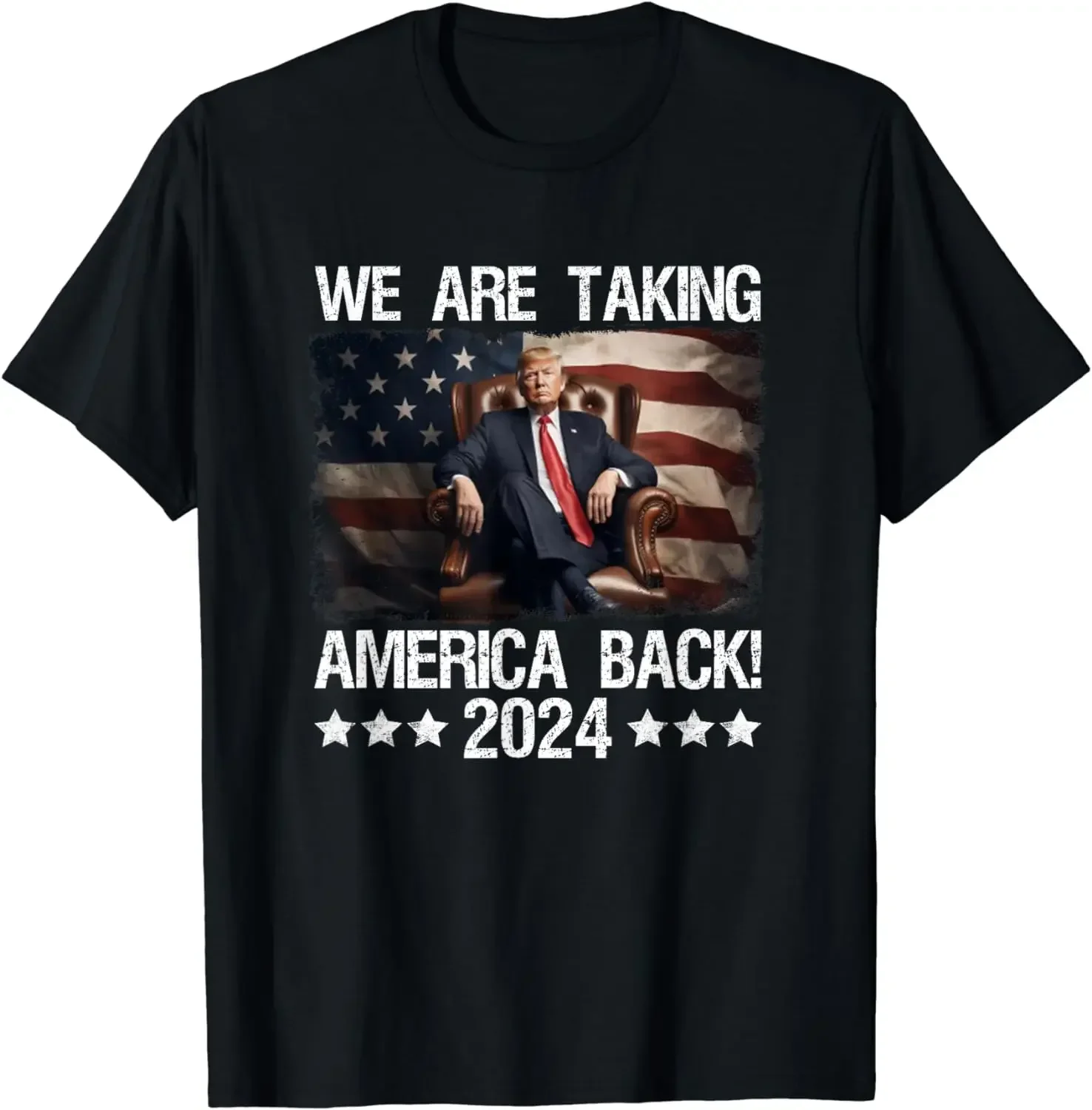 Unisex Style Shirts for Women Mens Clothing Streetwear Graphic T Shirts We Are Taking America Back Trump 2024 Election T-Shirt