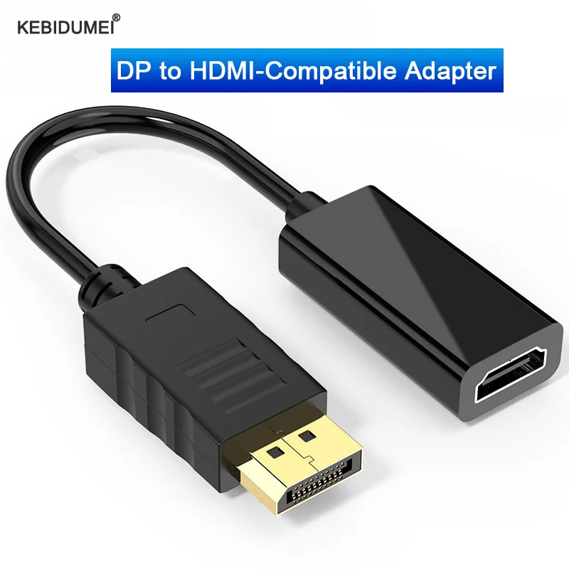 DisplayPort to HDMI-compatible Cable Adapter DP to 1080P HDMI-compatible Cord Converter Male To Female For TV Laptop PC Macbook