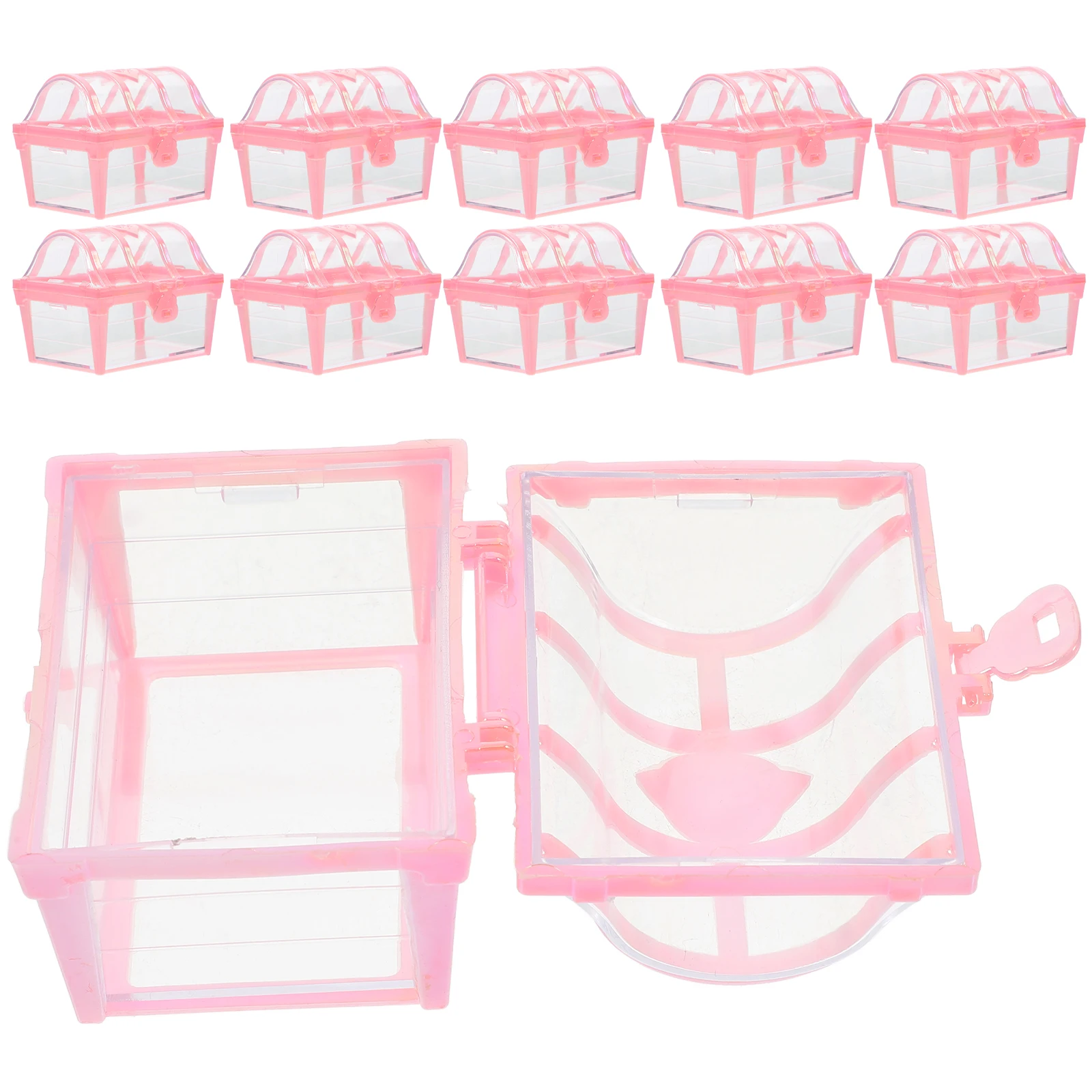 

12Pcs Candy Boxes Pearl Color Treasure Chest Decorative Storage Container Party Favor Gift Box Holiday Wedding Decoration
