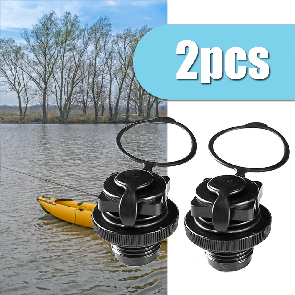 

2pcs Black Boston Nozzle Octagonal Valve Inflatable Boat 2-in-1 Valve with Base PVC Inflatable Nozzle for Infatable Jacuzzi