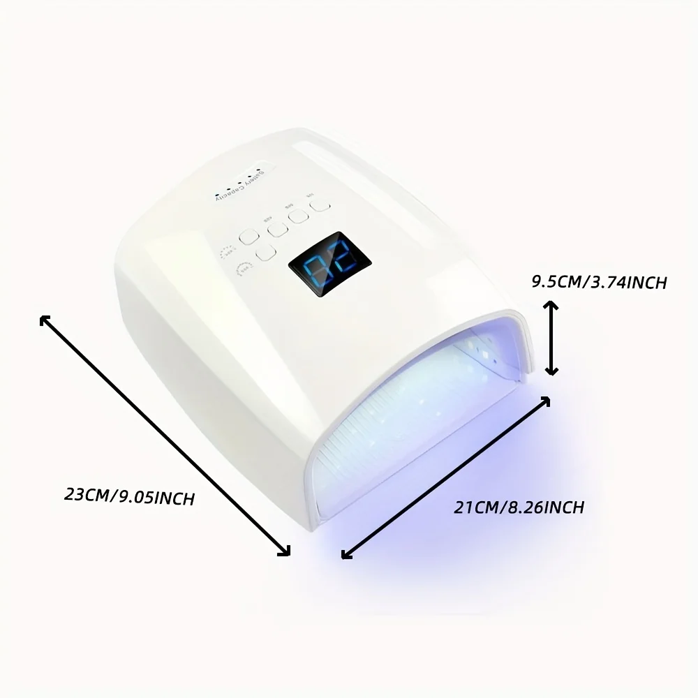 Oplaadbare UV LED-nagellamp 66 W lamp voor manicure met LCD-scherm 4 timerinstellingen Nail Art manicure gereedschap voor thuis en salon